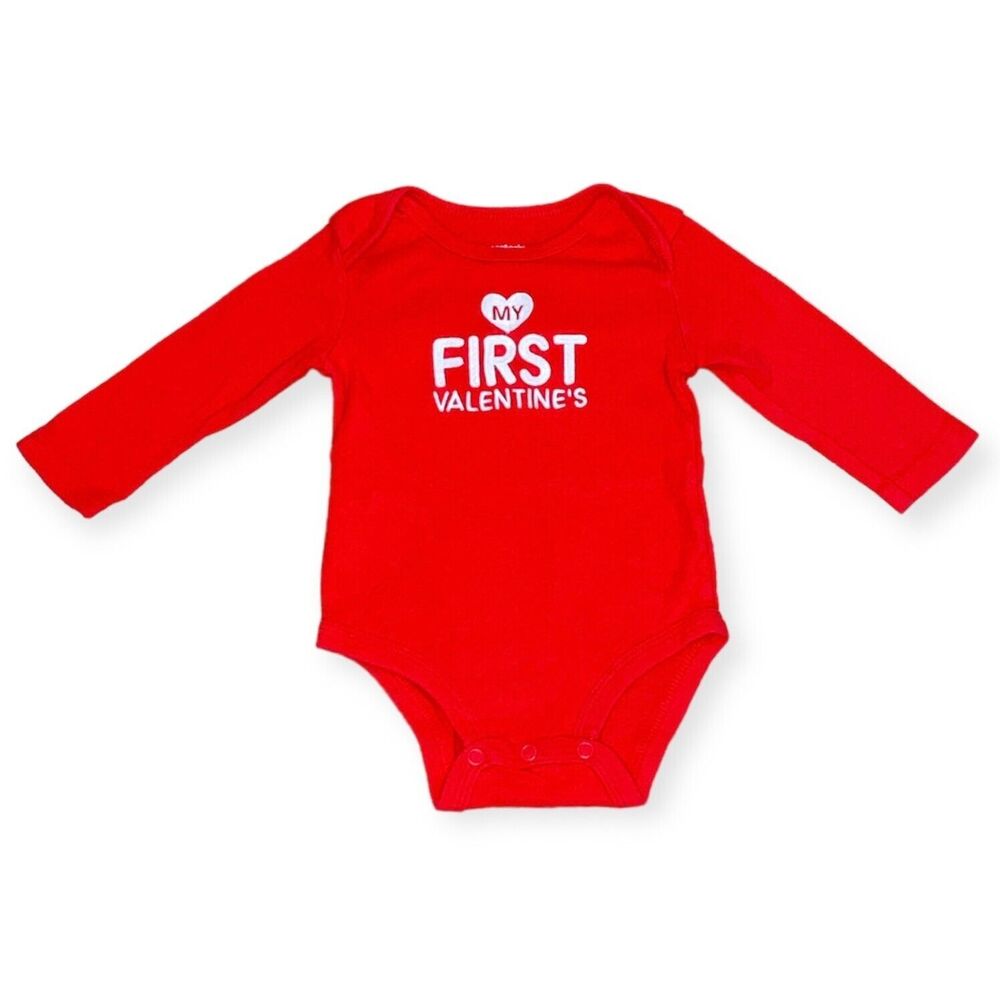 Carter's Infant Baby 6 Months My First Valentines Day Bodysuit Unisex Boys Girls
